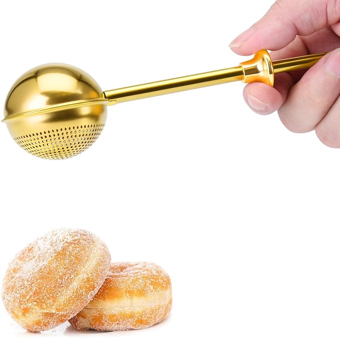 HULISEN Flour Duster for Baking, One-Handed Operation, 304 Stainless Steel by HULISEN