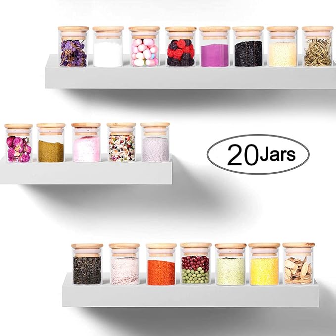 SAIOOL 20 Pack - 2.5 FL OZ Mini Spice Jars - Image 2