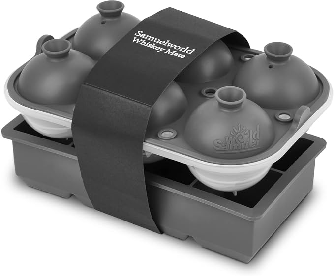 Samuelworld Premium Ice Tray Combo, Large Ice Sphere Maker & Giant Ice Cube by Samuelworld