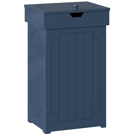 Function Home Trash Can Cabinet, 13 Gallon Kitchen Garbage Can, Wood Recycling by FunctionHome