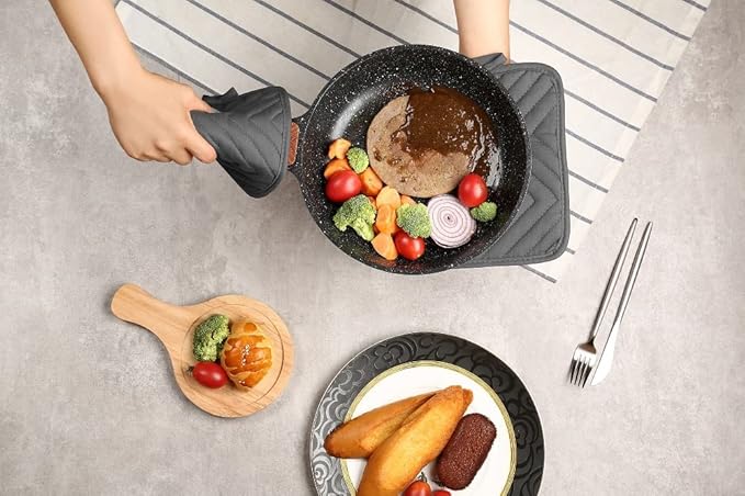 Oven Pot Holder with Pocket Cotton Heat Resistant Coaster Potholder Kitchen Hot - Image 7