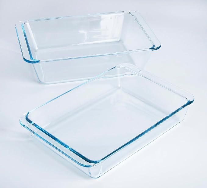 Set of 2 pcs Tempered Glass Baking Dish Set, Deep and Classic Borosilicate - Image 5