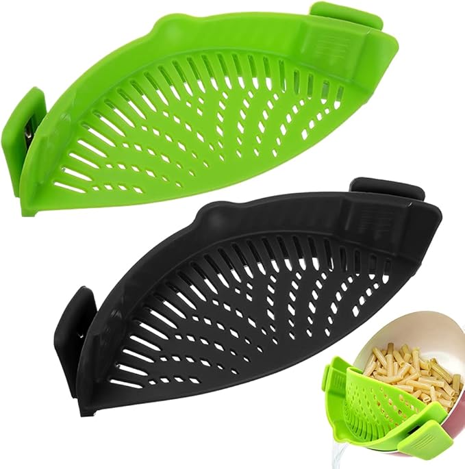 YEVIOR Clip on Strainer for Pots Pan Pasta Strainer, Silicone Food Strainer by YEVIOR