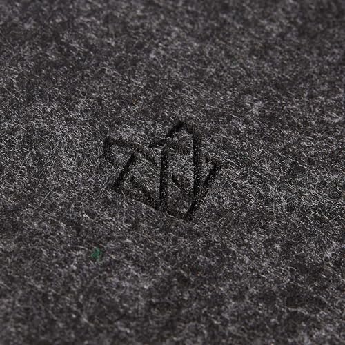 Felt Drink Coasters, Set of 4, 10 x 10 cm, Dark Grey