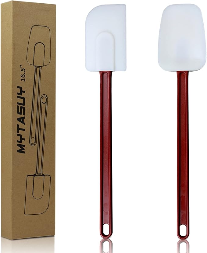 16.5 INCH Silicone Spatulas Heat Resistant Heavy Duty Rubber Spatulas by MYTASUY