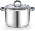Cook N Home Stock Pot with Lid, 12-Quart Basic Stainless Steel Sauce Cooking by CookNHome