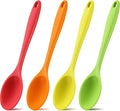 Shappy 4 Pieces Silicone Cooking Spoons 10.6 Inch Heat Resistant Kitchen Spoons by Shappy