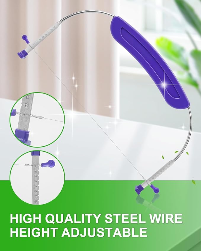 Purple Cake Cutter Slicer Leveler, Premium Food Grade Stainless Steel Cake - Image 2
