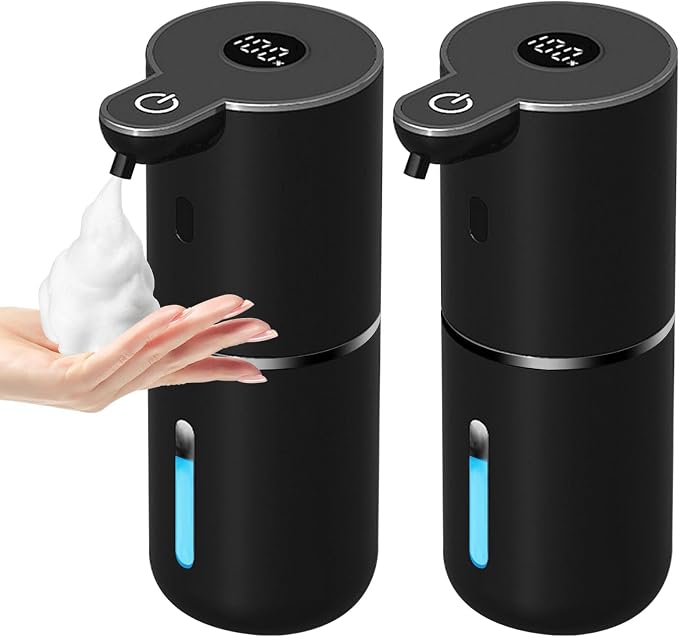 OHIFAST 2 Pack Automatic Foaming Soap Dispenser Touchless, USB Rechargeable by OHIFAST