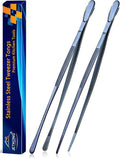 JETKONG 2 Pcs 14-Inch Cooking Tweezer Tongs Extra- Long Stainless Steel Kitchen by JETKONG