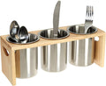 ZOOFOX 3 Pack Silverware Holder, Stainless Steel Utensil Organizer by zoofox