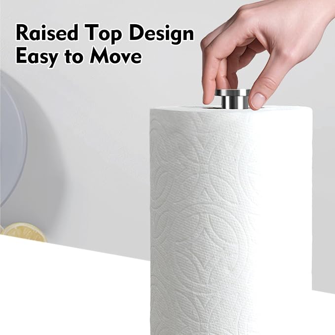 YIGII Heavy Marble Base Paper Towel Holder Countertop - Image 4