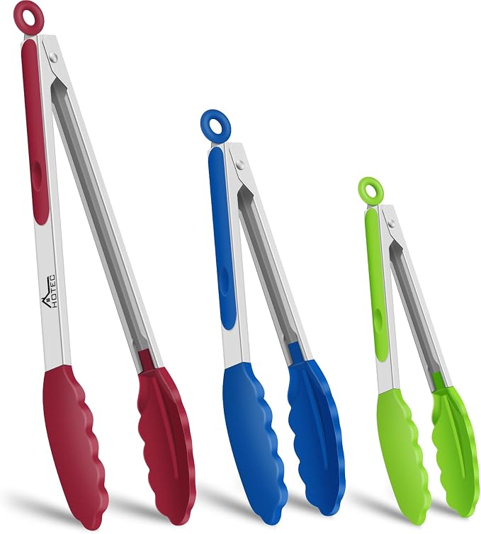 Hotec Premium Stainless Steel Locking Kitchen Tongs by Hotec
