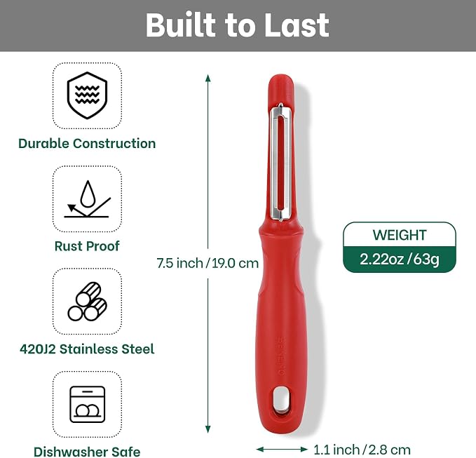 Beneno Swivel Vegetable Peeler, Razor-Sharp Smooth Peeling Potato Peelers - Image 2