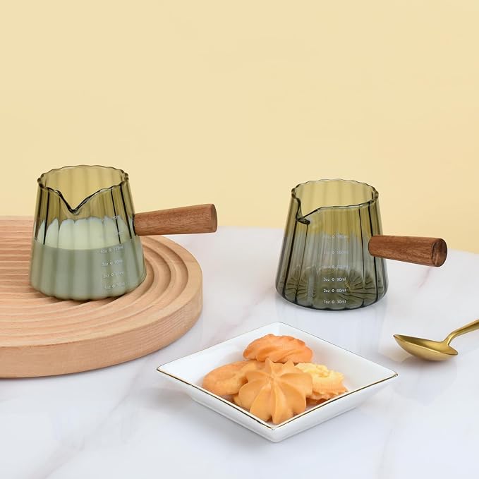 2Pcs Glass Measuring Cup, 6oz Creamer Pitcher - Image 8