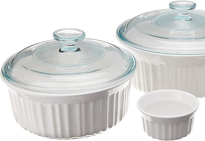 CorningWare French White 10-Pc Ceramic Bakeware Set - Image 2