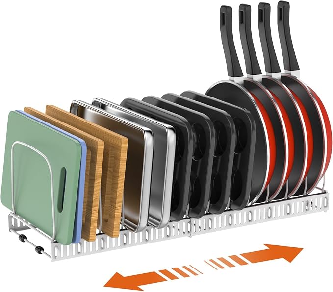 Housolution Cutting Board Organizer Rack, Expandable Baking Tray and Cookie by Housolution