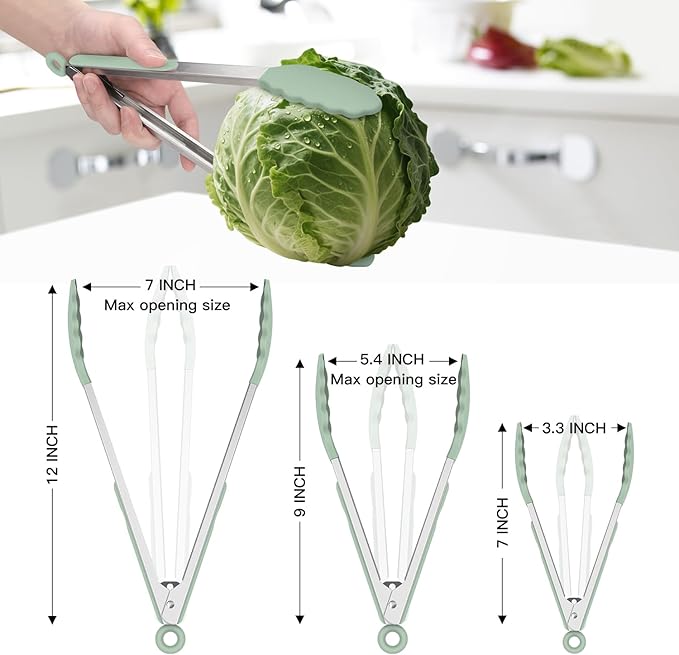 HOTEC Premium Stainless Steel Locking Kitchen Tongs - Image 8