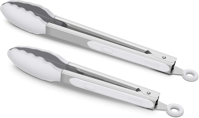 2 Pack Silicone Kitchen Tongs – 9" & 12" Set, Heat Resistant up to 500°F by ALLWIN-HOUSEWARE