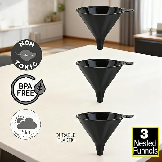 Plastic Funnel Set, Kitchen Funnels - Image 4