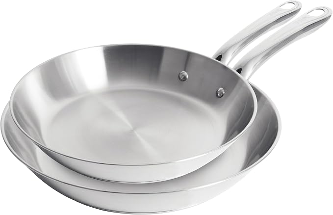 T-Fal Gourmet 11" & 12" Stainless Steel Pan Set, Induction Compatible, by T-falbrand