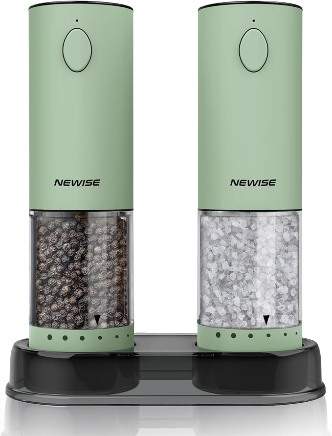 Newise Electric Salt and Pepper Grinder Set Rechargeable by Unknown