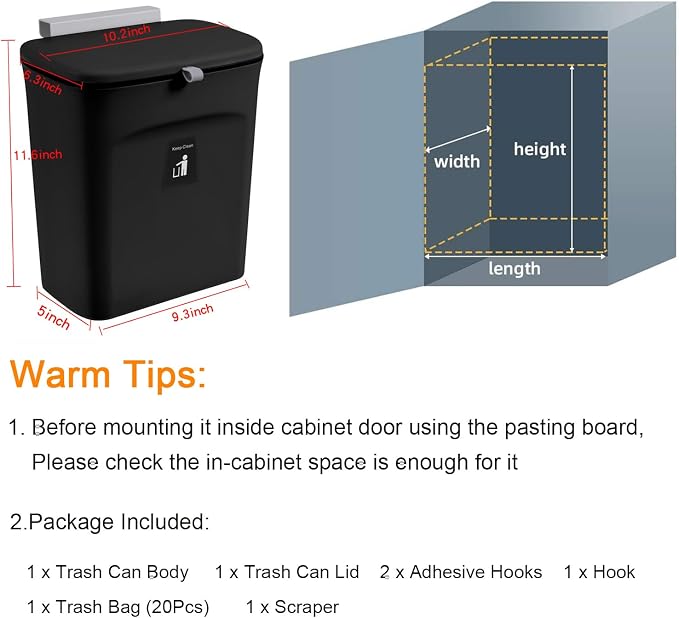 Tiyafuro 2.4 Gallon Kitchen Compost Bin - Image 7