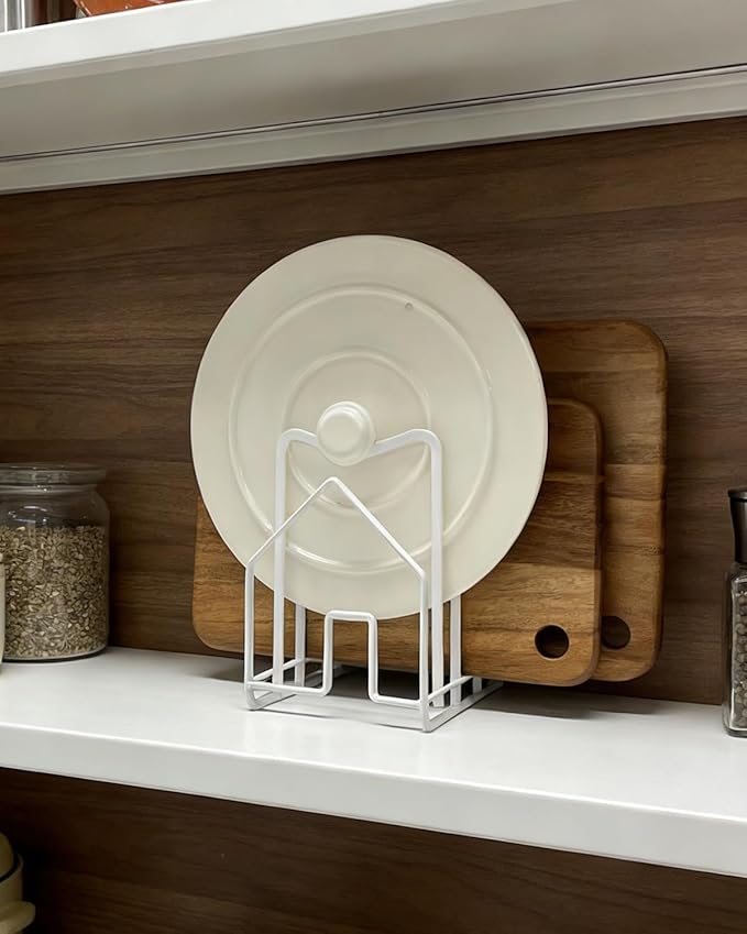SUNFICON Cutting Board Rack Chopping Board Organizer Pot Pan Lids Holder Thin - Image 2