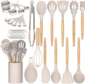 Umite Chef Kitchen Cooking Utensils Set, Wooden Handle Silicone Kitchen Gadgets by UmiteChef