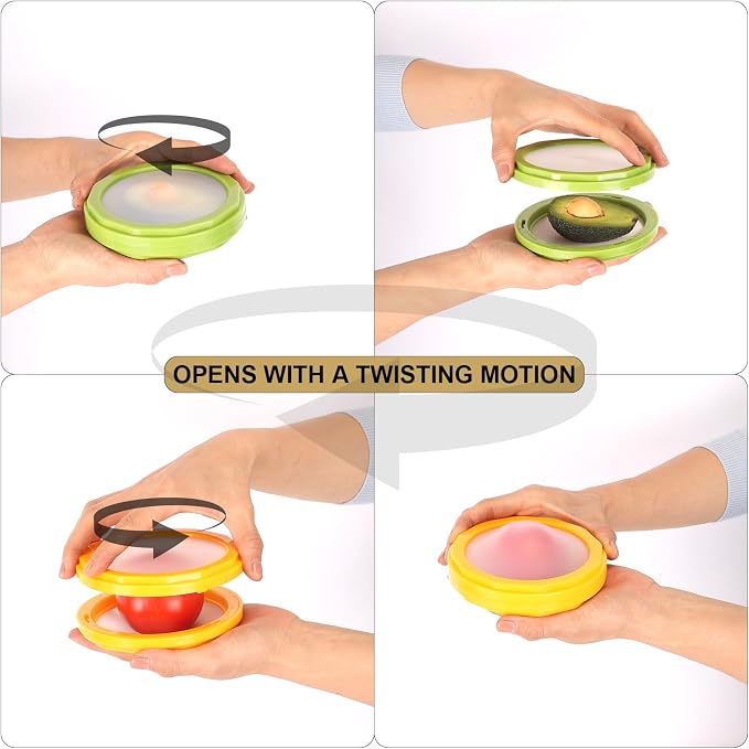 Winb Avocado Saver & Onion Storage Set of 4 Reusable Fruit and Veggie Savers - Image 4