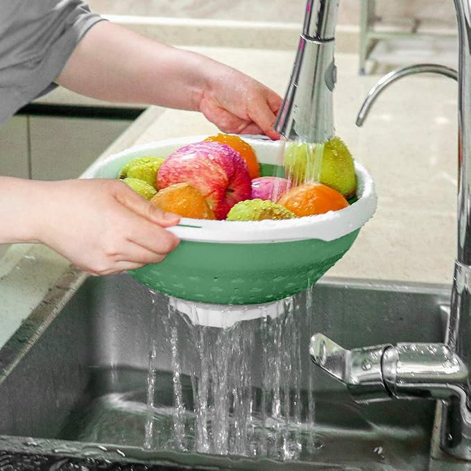 QiMH Collapsible Colander and Strainer, 5 Quart BPA Free & Dishwasher-safe - Image 5