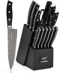 NANFANG BROTHERS Damascus Kitchen Knife Set 14 Pieces by NANFANGBROTHERS