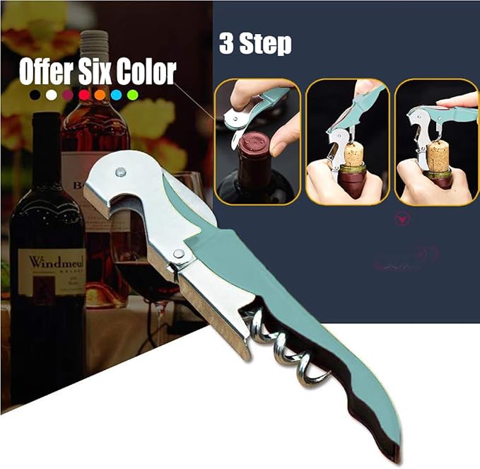 Professional Waiter Corkscrew Wine Openers Set, Heavy Duty Stainless Steel - Image 6