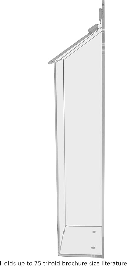 Outdoor Brochure Holder Holds 4" x 9" Advertising Trifolds Clear Acrylic Wall - Image 2