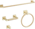 Brusehd Light Gold Bathroom Hardware Set 4 Pieces, Bathroom Accessories Set by bluebyrne