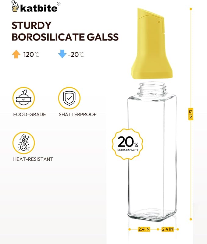 katbite 16oz Glass Olive Oil Dispenser Bottle - Image 4
