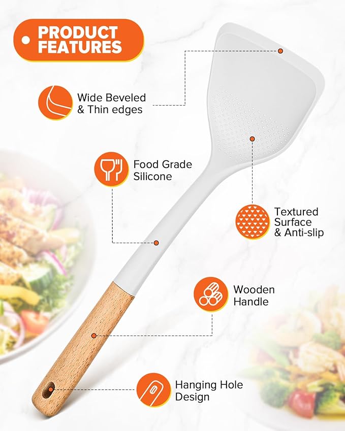 Silicone Cooking Utensils Set, Perfectly Angled - Image 4