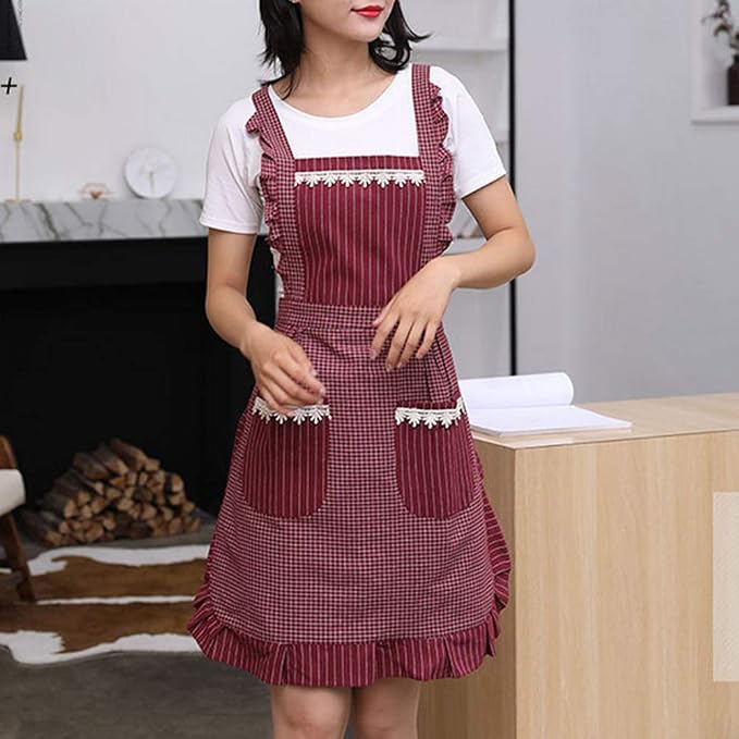 Cute Apron for Women with Pockets, Comfortable Kitchen Apron - Image 5