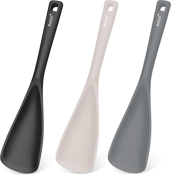 Beijiyi 3 Pack Silicone Spatula Spoon, 12.6 In, BPA-Free Seamless Design by Beijiyi