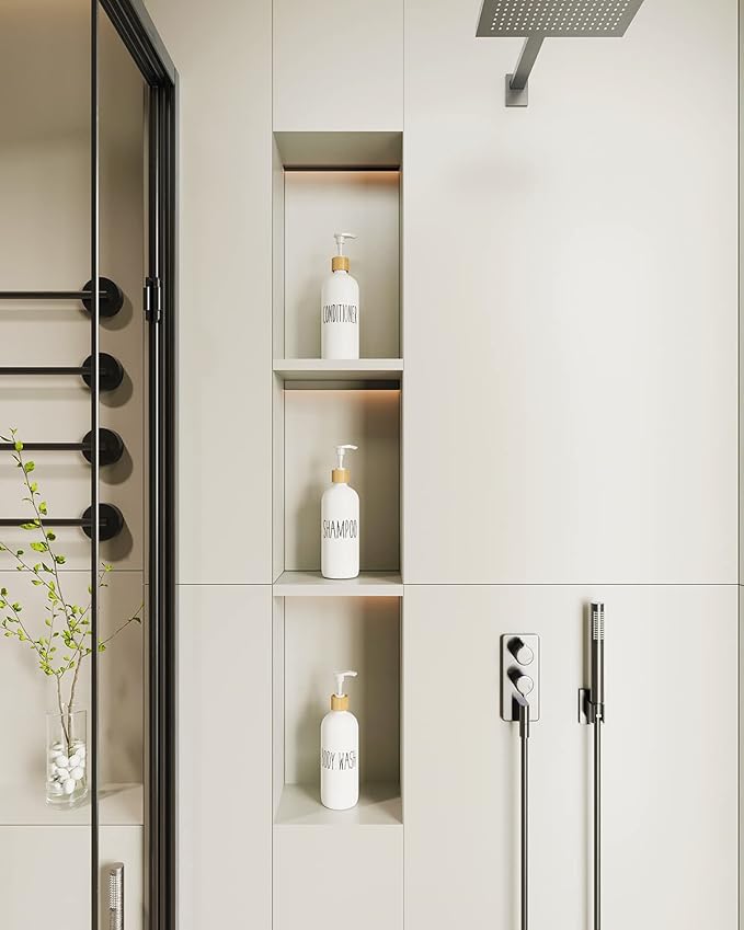 Shampoo and Conditioner Dispenser Set - Image 3