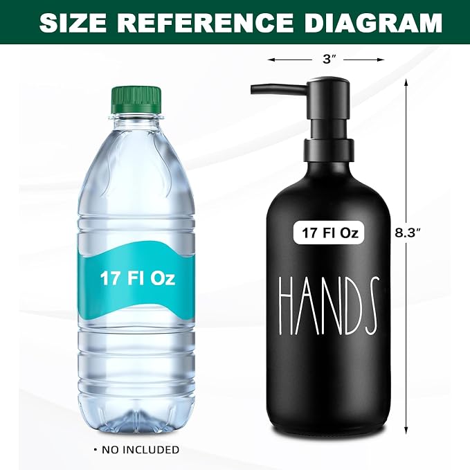 VIMERPA Hand Soap Dispenser, Matte Black Soap Dispenser - Image 7
