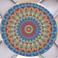 Round Fitted Tablecloth with Elastic Round Outdoor Tablecloths Round