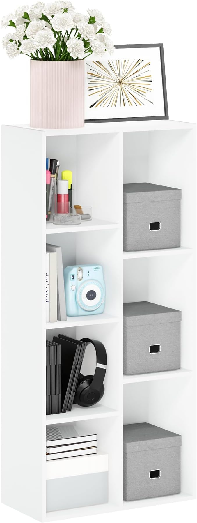 Furinno LUDER Book Shelf, 7-Cube Bookshelf, Bookcase by Furinno-FitsYourSpaceFitsYourBudget