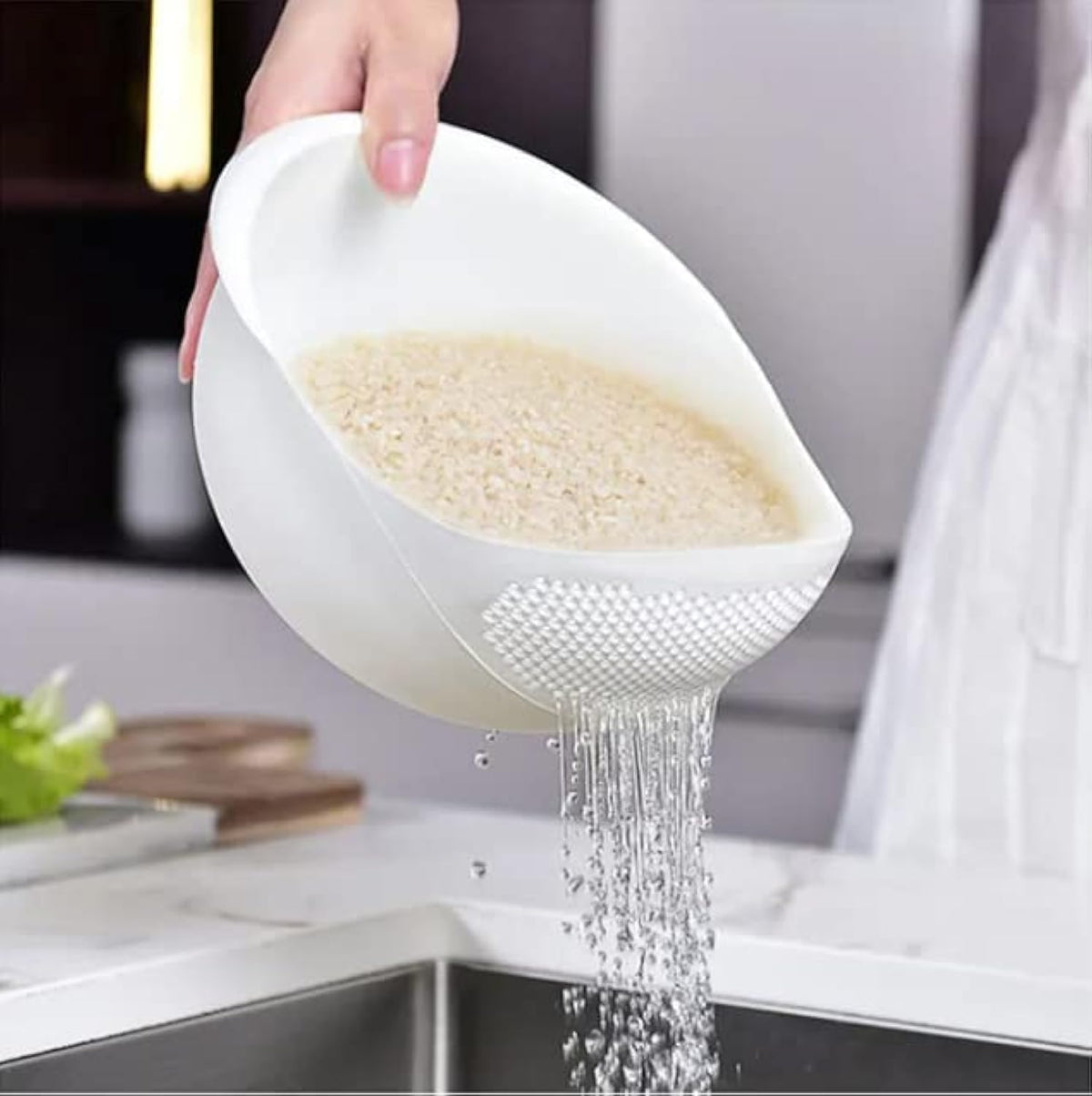 Kitchen Colander Bowl Combo Strainer for Rice, Pasta, Vegetables