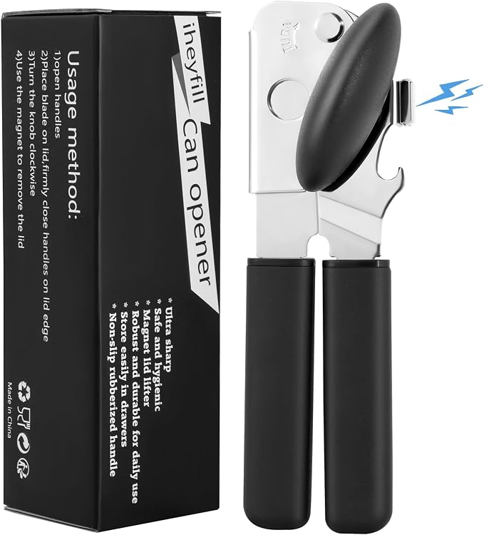 Can Opener Manual with Magnet Lift, Heavy Duty Handheld Smooth Edge Can Tin - Image 8