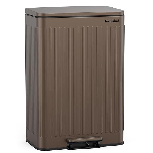 Lovewind 60 Liter/ 16 Gallon Stainless Steel Trash Can by LOVEWIND