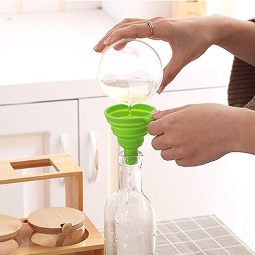 KongNai 4 Sizes Kitchen Funnel Set, Food Grade Silicone Collapsible Funnel - Image 6