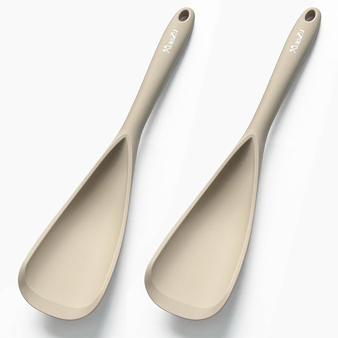 Silicone Spatula Spoon, Seamless Design, Safe by XiaoZuHomeKitchen