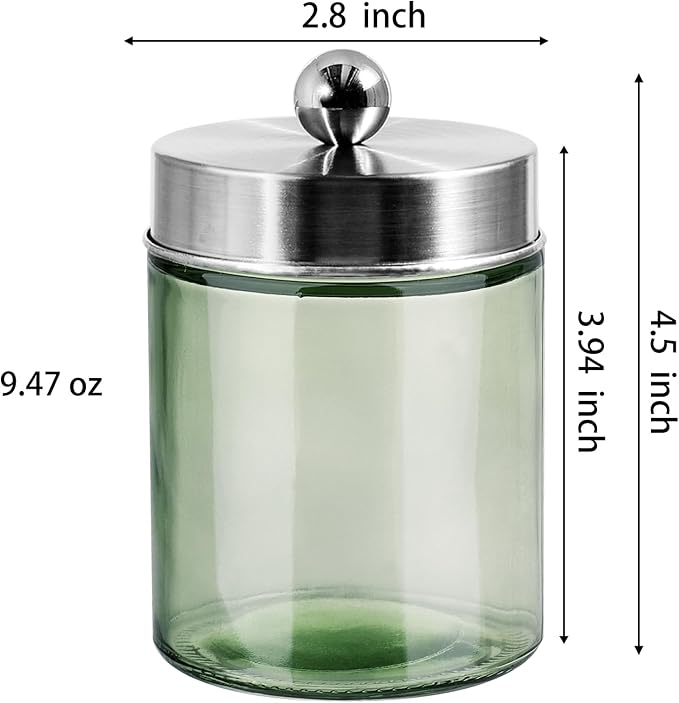 3 Pack Apothecary Jar Canisters Bathroom Vanity Organizer - Image 7