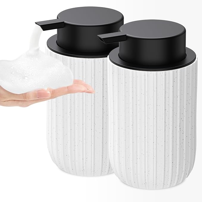 Ceramic Foaming Soap Dispenser, 12 oz Bathroom Foam Hand Soap Dispenser by Dlirho